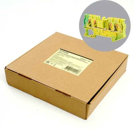 Зажим пружинный 4-х проводной проходной Stekker 49262