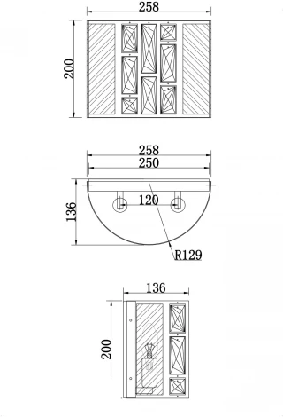 Настенный светильник Maytoni Mercurio MOD028WL-02CH