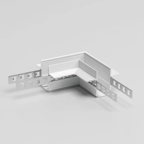 Коннектор угловой для встраиваемого шинопровода под ГКЛ 12,5мм (белый) Elektrostandard Slim Magnetic 85212/00 (48V)