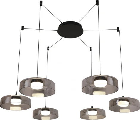 Подвесной светильник Favourite Platta 4490-6P (LED, 220V, на проводе, паук)