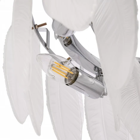 Подвесная люстра Arte Milano AM-4653 4653.D550.H240.E14.6 Ni (220V, на тросе, перо)