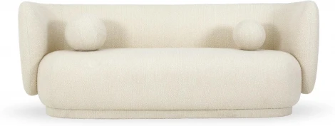 Диван Lucca ОГОГО (арт.786663), (Ткань,Рогожка,Букле/Белый)