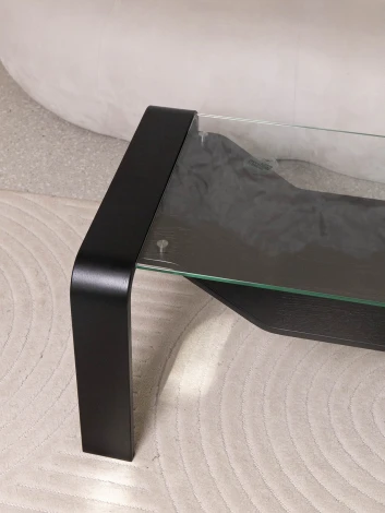 Стол журнальный Гурон 1 черный матовый Mebelik 009741