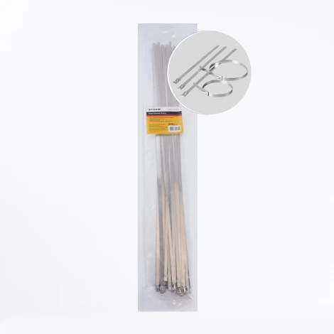 Хомут стальной 4,6х500мм серый 25 шт. Stekker 32799