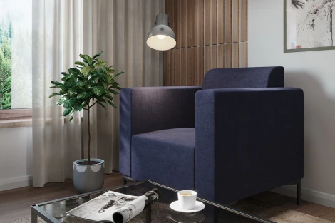 Кресло Arsko Ник синяя рогожка