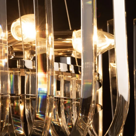 Подвесная люстра Loft It Dakota 10300/800 Nickel (220V, хрусталь, на тросе)