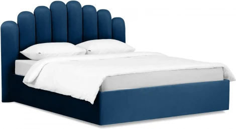 Кровать Queen Sharlotta 1600 Lux ОГОГО (арт.517611), (Ткань/Синий)