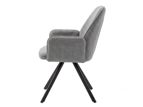 Стул DikLine 293 поворотный BL13 серый, ножки черные 00-00084781