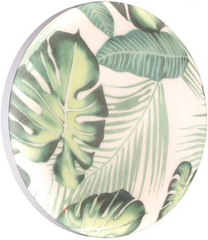 Настенно-потолочный светильник светодиодный Sonex Flori 7748/DL PALE SN пластик/белый/зеленый LED 48Вт 3000-6000К D380 IP43 пульт ДУ (220V, круглые)