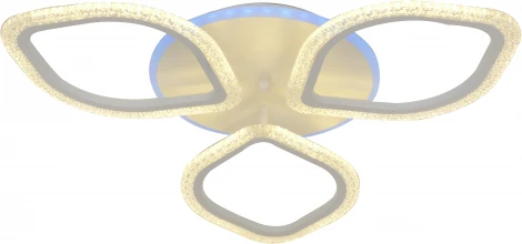 Люстра потолочная светодиодная Bubble 10251/3 LED*60+5W White (регулировка яркости, 220V, пульт управления, цветы)