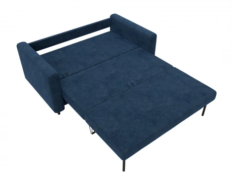 Диван прямой Лига-070 (ЛДСП,Брус,Фанера/Дерево/Велюр/Синий) Лига Диванов 129761
