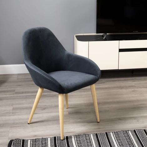 Кресло Kent Diag grey/нат.дуб R-Home арт.410119141h_Diaggrey_н.дуб