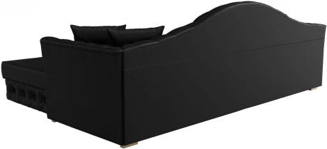 Диван угловой Артис правый угол (Черный/Экокожа) Лига Диванов арт.121634