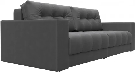 Диван прямой с декором Лига-049 НПБ Лига Диванов (Замша) арт.128411