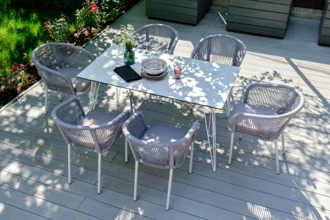 Обеденный стол из HPL 150х80см, цвет молочный 4SIS Руссо 3029-150-80-SHT-TU10 white