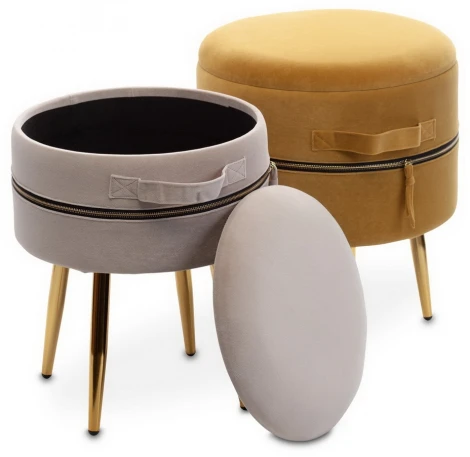 Комплект из 2 пуфиков Small+big с молнией карри MY iNTERNO Stockholm MY19A206(Yell+Gri)