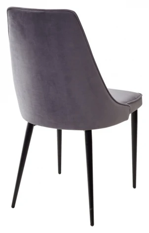 Обеденный стул M-City NEPAL-P СЕРЫЙ #27, велюр/ черный каркас