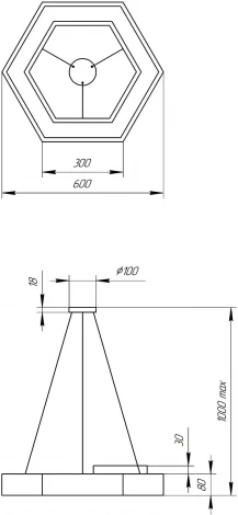 Подвесной светильник светодиодный ЭРА SPO-123-W-40K-045 (220V, на тросе, IP40)
