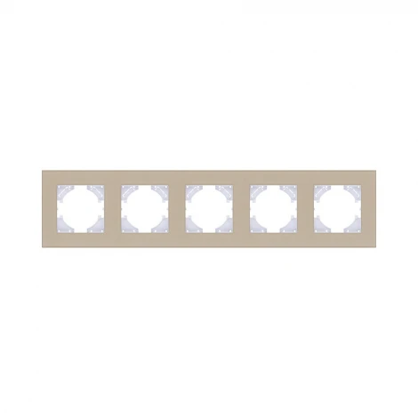 Рамка 5-постовая стекло золотой Kollinger Reflex MG RM5GD