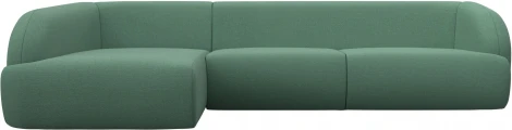 Диван угловой Лига-041 левый угол (Зеленый/Рогожка) Лига Диванов арт.124715L