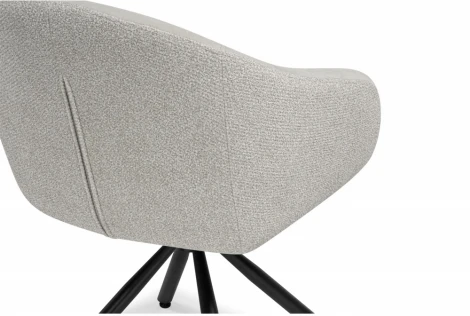 Обеденный стул Woodville Бартон (Металл, Ткань/Черный) арт.621839