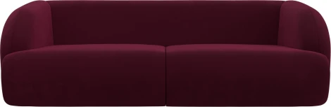 Диван прямой Лига-041 (Бордовый/Микровельвет) Лига Диванов арт.122196