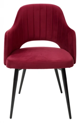 Стул M-City FANTINE-LA ВИННЫЙ #16, велюр / черный каркас