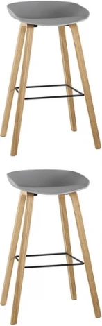 Стул барный LIBRA СЕРЫЙ 2 шт Stool Group (арт.УТ000038345)