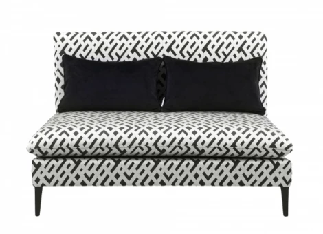 Диван IST-CASA двухместный Пати NH1815, 123х82х71, черно-белый