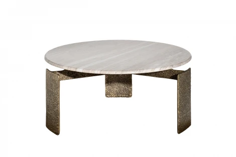 69-23303 Стол журнальный мраморный d100*45см Garda Decor