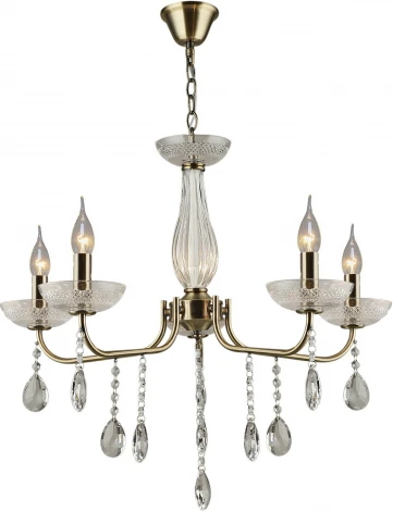 Подвесная люстра Reluce 03807-0.4-05 AB (220V, подсвечник, свеча)