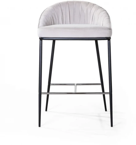 Стул полубарный Top Concept Barkley, микровелюр серый