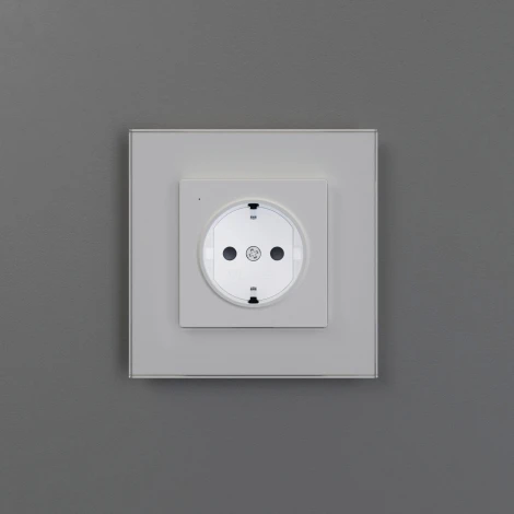 Розетка с подсветкой и датчиком освещенности (белый матовый) Werkel W1171461 (a069612)