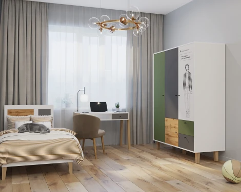 Шкаф Пушкин 149, белый шёлк МАМА STORY 102093