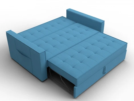 Диван прямой Лига-104 (140) (ЛДСП,Брус,Фанера,Рогожка/Голубой) Лига Диванов 134861