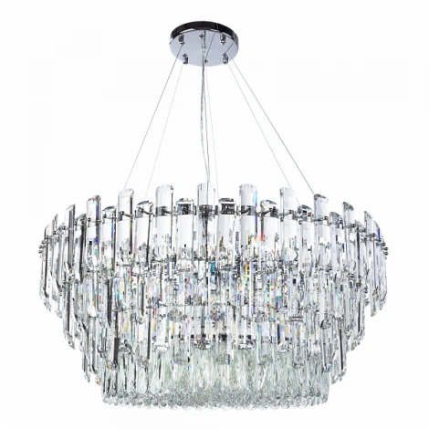 Подвесная люстра каскадная Divinare Bellatrix 3510/02 SP-18 (220V, хрусталь, на тросе)