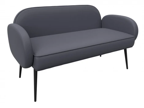 Диван прямой Лига-086 (Фанера/Металл/Экокожа/Серый) Лига Диванов 131088