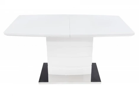 Обеденный стол из дерева Woodville раскладной Arika 120 белый 11310