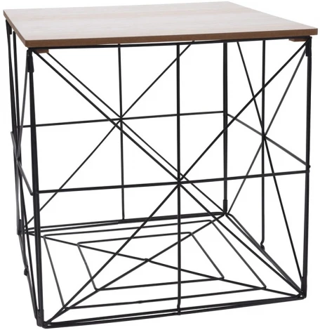 Стол приставной Cube Black ОГОГО Обстановочка! (МДФ,Металл/Черный) арт.634399