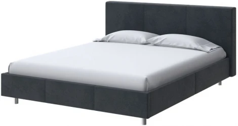 PROxSON Кровать Novo (Ткань: Велюр Teddy Древесный уголь) 90x200