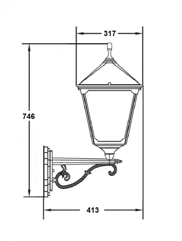 Настенный фонарь уличный Oasis Light QUADRO XL 79901XL 02C Bl