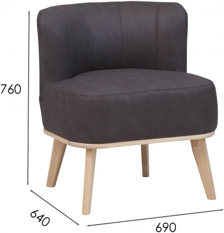 Кресло Жирон ткань kiprus 13, каркас лак Mebelik арт.009298