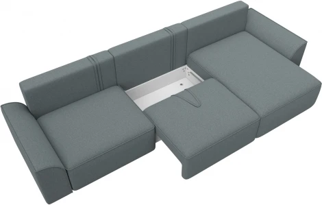 Диван угловой Лига-048 НПБ лонг Лига Диванов (Рогожка) арт.128486