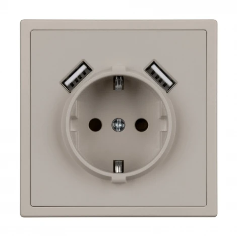 Розетка ARL NOBE зк со шторками с USB тип А+А софт-тач кашемир SCT-MUAA-SFPL-CA (250V, 16A) (Arlight,) 059442(1)