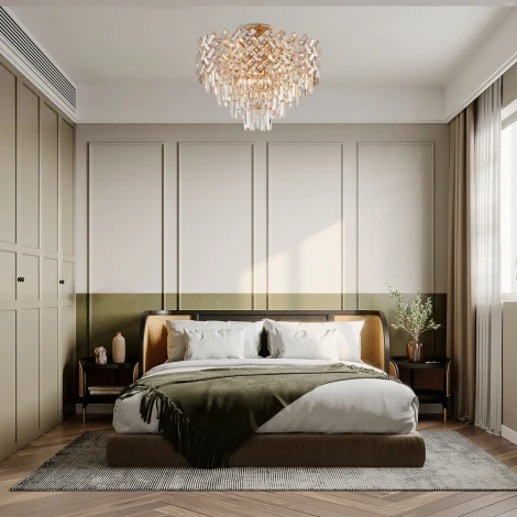 Потолочная люстра хрустальная на штанге Arte Milano Sorrento-8019 378019/9/50/570 GD (220V)