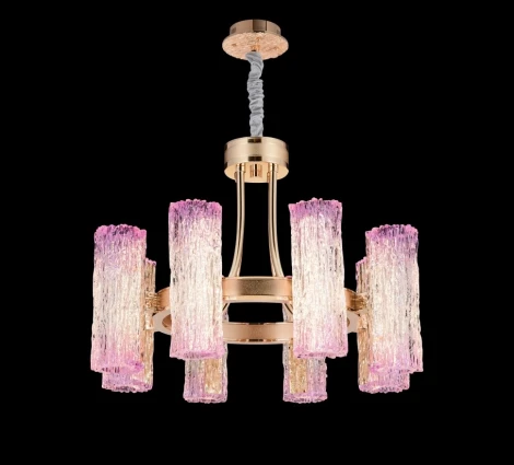 Подвесная люстра Fluorite Inverno FL1090-8P (LED, 220V, хрусталь, на цепи)