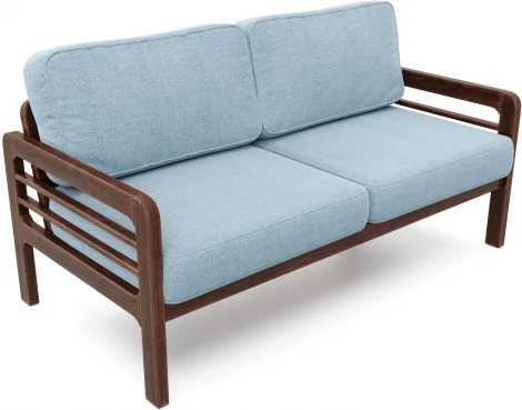 Диван Arsko прямой Бергер Б орех рогожка голубая