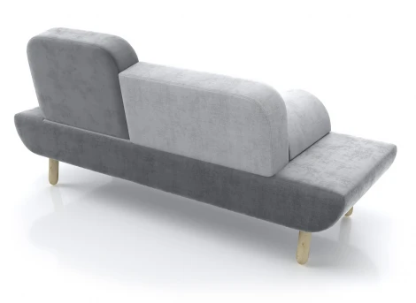 Диван Arsko Леда серый вельвет