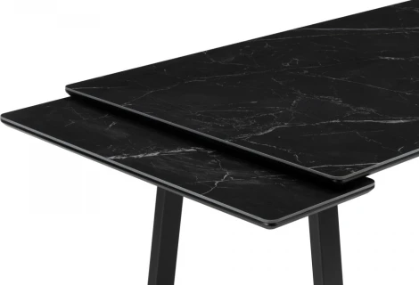 Керамический стол Notta Джек 140(200)х80 черный мрамор shakespeare black / черный арт.612900