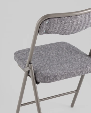 Стул складной Джонни рогожка серо-голубой каркас серый Stool Group арт.УТ000039512